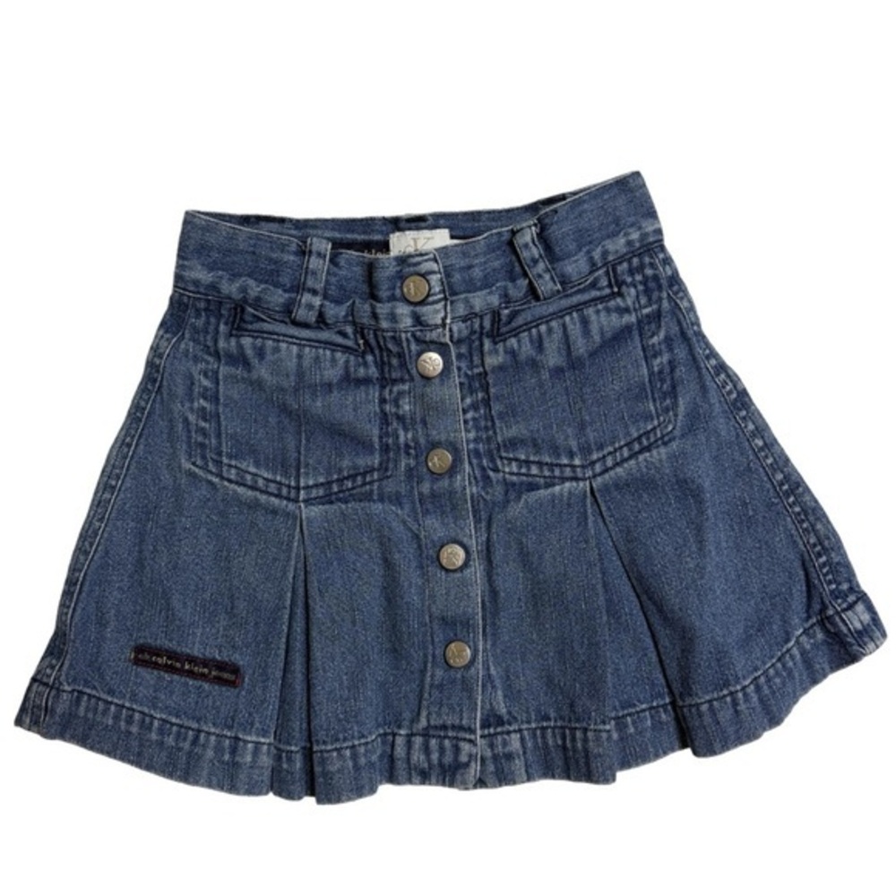 ⭐️ Calvin Klein Blue Button-Front Skirt- kids size small